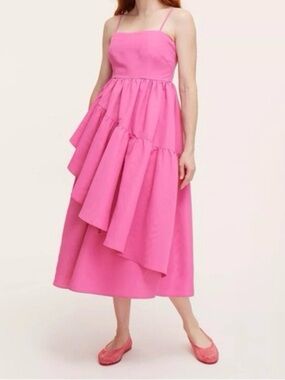 kate spade Bright Hot Pink Tiered Dress